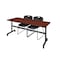 Kobe Rectangle FlipTop Table, 72" W, 29" H, Laminate Top, Cherry MKFT7230CH44BK - alternate 1